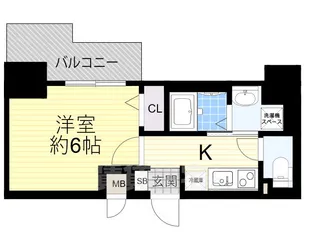 Dimus新大阪【6階】の間取り