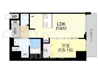 Dimus新大阪【11階】の間取り