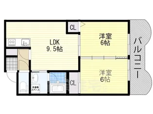 ロイヤルハイツ新北野2【3階】の間取り