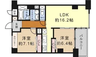イーグルヘッド橦木【3階】の間取り