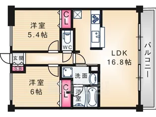 ザクシフ【4階】の間取り
