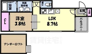 1LDKの間取り画像