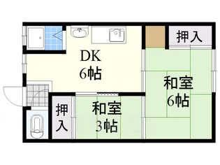 ビエノス岡【2階】の間取り