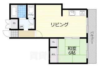 十三マンション(十三東)【2階】の間取り