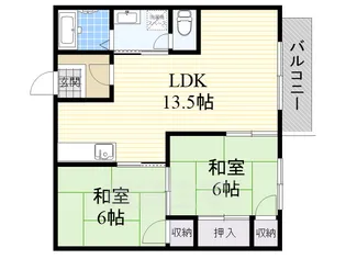 アビタ吉身A【1階】の間取り