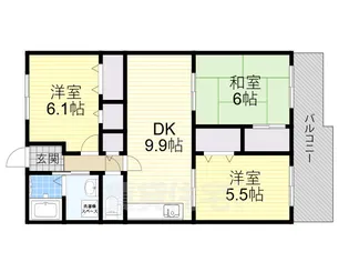 大阪府堺市西区下田町【マンション】の間取り