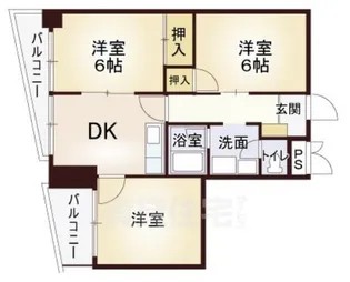 シャンティー豊中【4階】の間取り