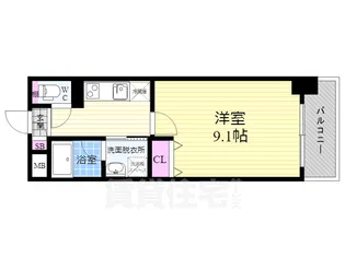 ベラジオ四条通【4階】の間取り