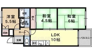 コーポラス桂【4階】の間取り