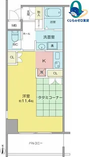 鶴舞ガーデンコート【301号室】の間取り