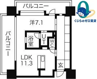 1LDKの間取り画像