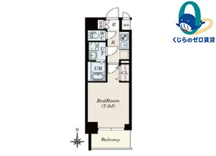 FR2カ月CP☆S-RESIDENCE名駅NorthⅡ【7階】の間取り
