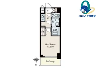 FR2カ月CP☆S-RESIDENCE名駅NorthⅡ【7階】の間取り