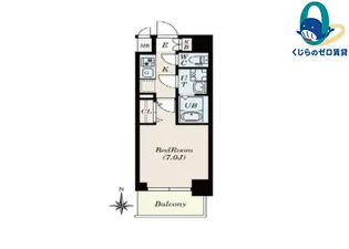 FR2カ月CP☆S-RESIDENCE名駅NorthⅡ【3階】の間取り