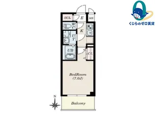 FR2カ月CP☆S-RESIDENCE名駅NorthⅡ【3階】の間取り