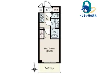 FR2カ月CP☆S-RESIDENCE名駅NorthⅡ【3階】の間取り