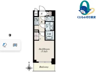 FR2カ月CP☆S-RESIDENCE名駅NorthⅡ【2階】の間取り