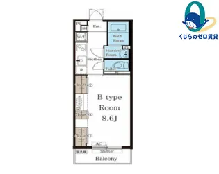 リブリ・ポーラスターナイン【1階】の間取り