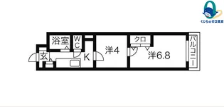 1DKの間取り画像