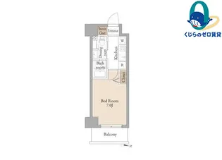 ルネフラッツ黒川Ⅱ【11階】の間取り