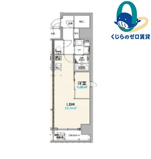 NorthGrande栄生(初回保証料無料&火災保険料1年分負担キャンペー【201号室】の間取り