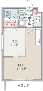 モンターニュFuji【203号室】の間取り
