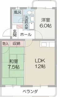 カーサカジマII【2階】の間取り