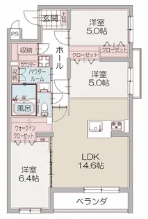 グランスカイ【1階】の間取り