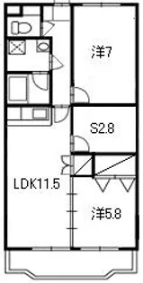 サニーヒルII【3階】の間取り