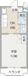 1DKの間取り画像