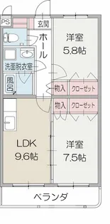 アプローズ広見【302号室】の間取り