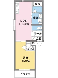 クレール ティエラ【302号室】の間取り