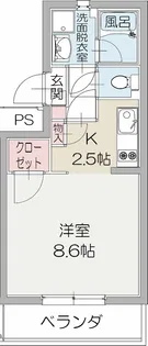 ルーシッドコートII【201号室】の間取り