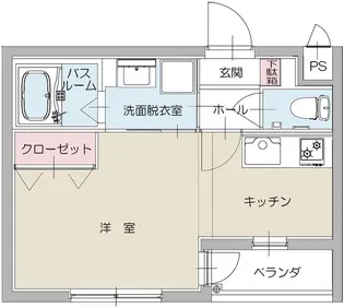 West Cuore【103号室】の間取り