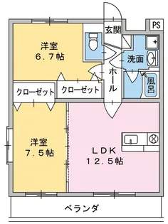 ラポール 三清【205号室】の間取り