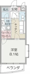 1Kの間取り画像