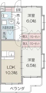プリモ西【2階】の間取り