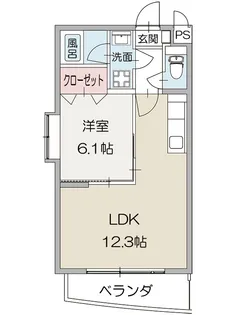 シャリル【4階】の間取り