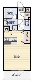 シャトー草薙【202号室】の間取り
