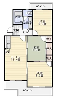 イーグルネスト【303号室】の間取り