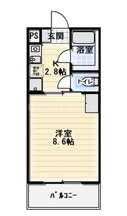 ユーアイハイツ【1階】の間取り