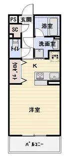 リベルタ芝【1階】の間取り