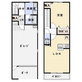 静岡県静岡市駿河区上川原【タウンハウス】の間取り