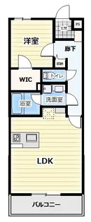 ぱ〜くたうんルナ新通【5階】の間取り