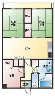 アーバンハイツ大橋【403号室】の間取り