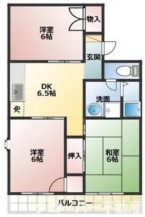 サンハイツ宮川A【201号室】の間取り