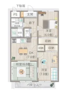 サンセール垂水【3階】の間取り