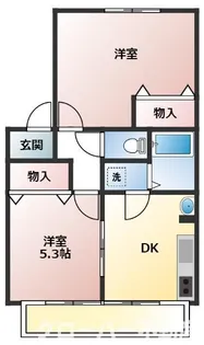 サンカムール【202号室】の間取り
