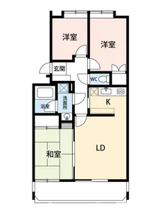 リベルテ東山【201号室】の間取り