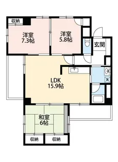 ナチュールプレイスⅠ【2階】の間取り